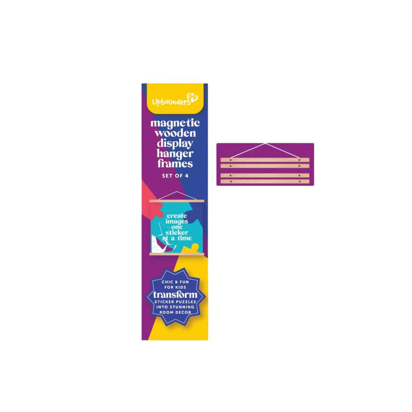 Children's Magnetic Wooden Display Hanger Frames - Set of 4