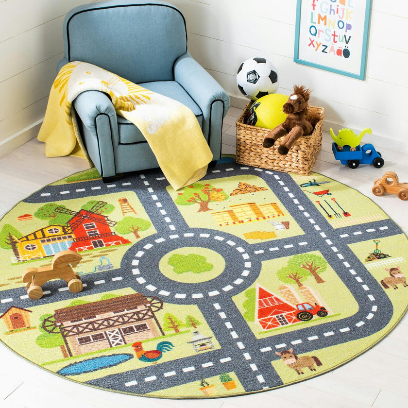 Kids Playhouse Journey Rug, Green