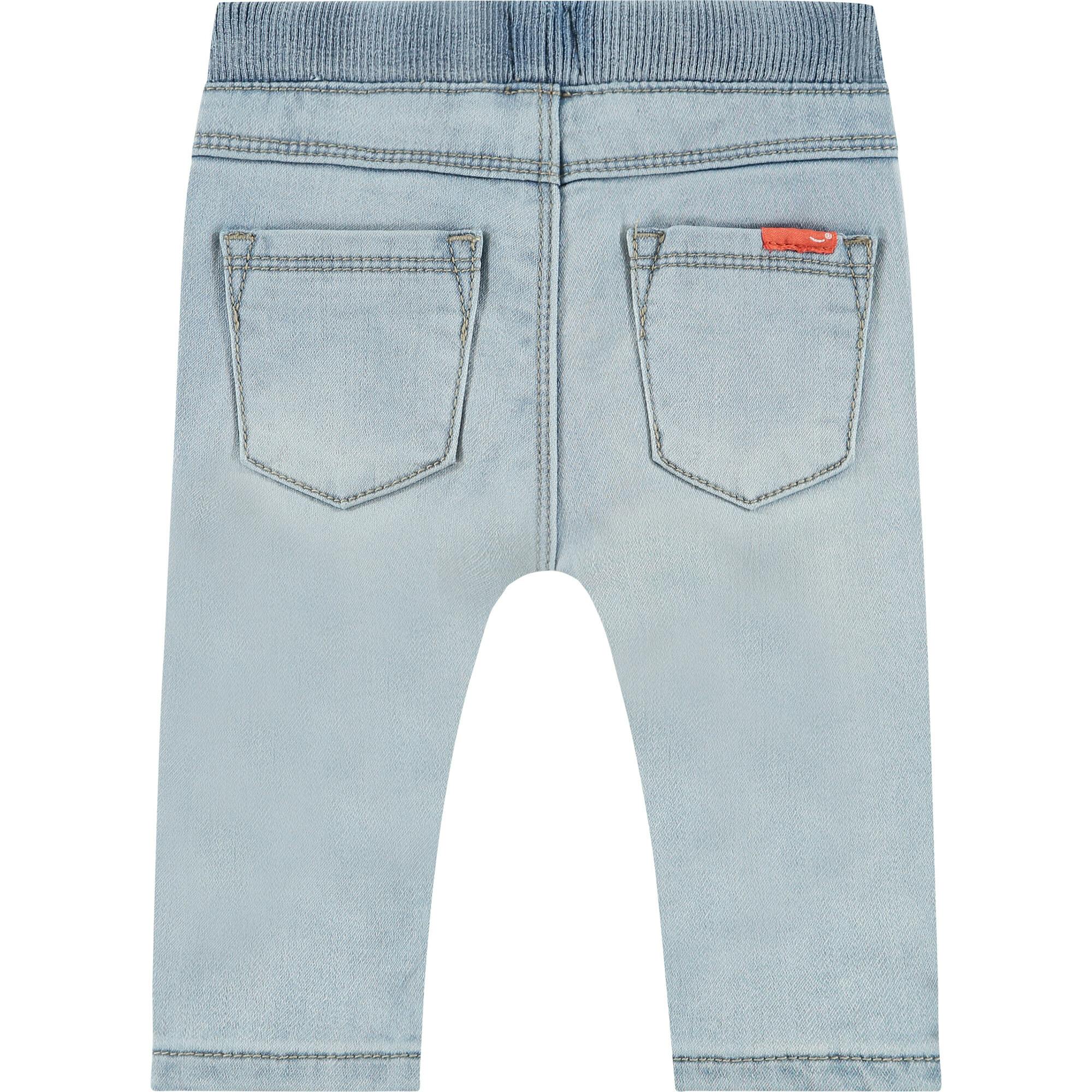 Elastic Waistband Drawstring Jeans