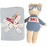 Ski Blanket and Bear Plush Toy Gift Set