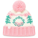 Holiday Bow Wreath Bobble Hat