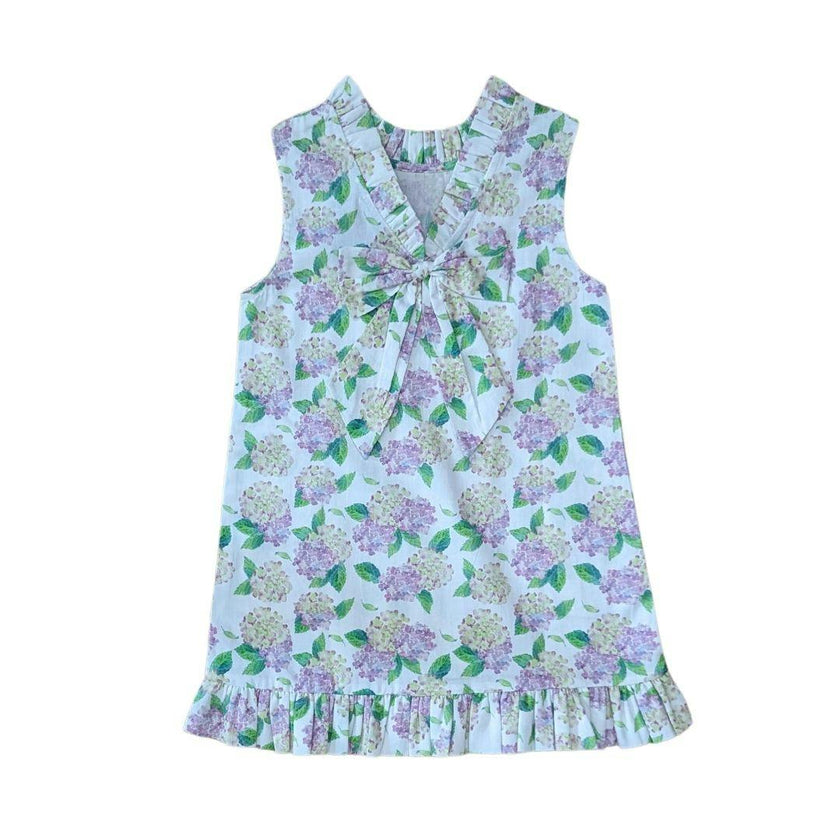 Hydrangeas Shift Dress with Back Bow