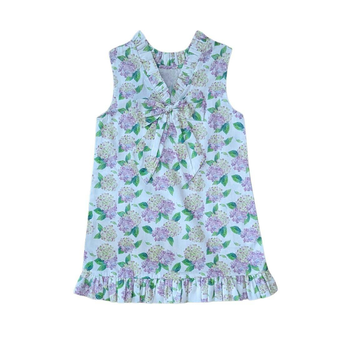 Hydrangeas Shift Dress with Back Bow