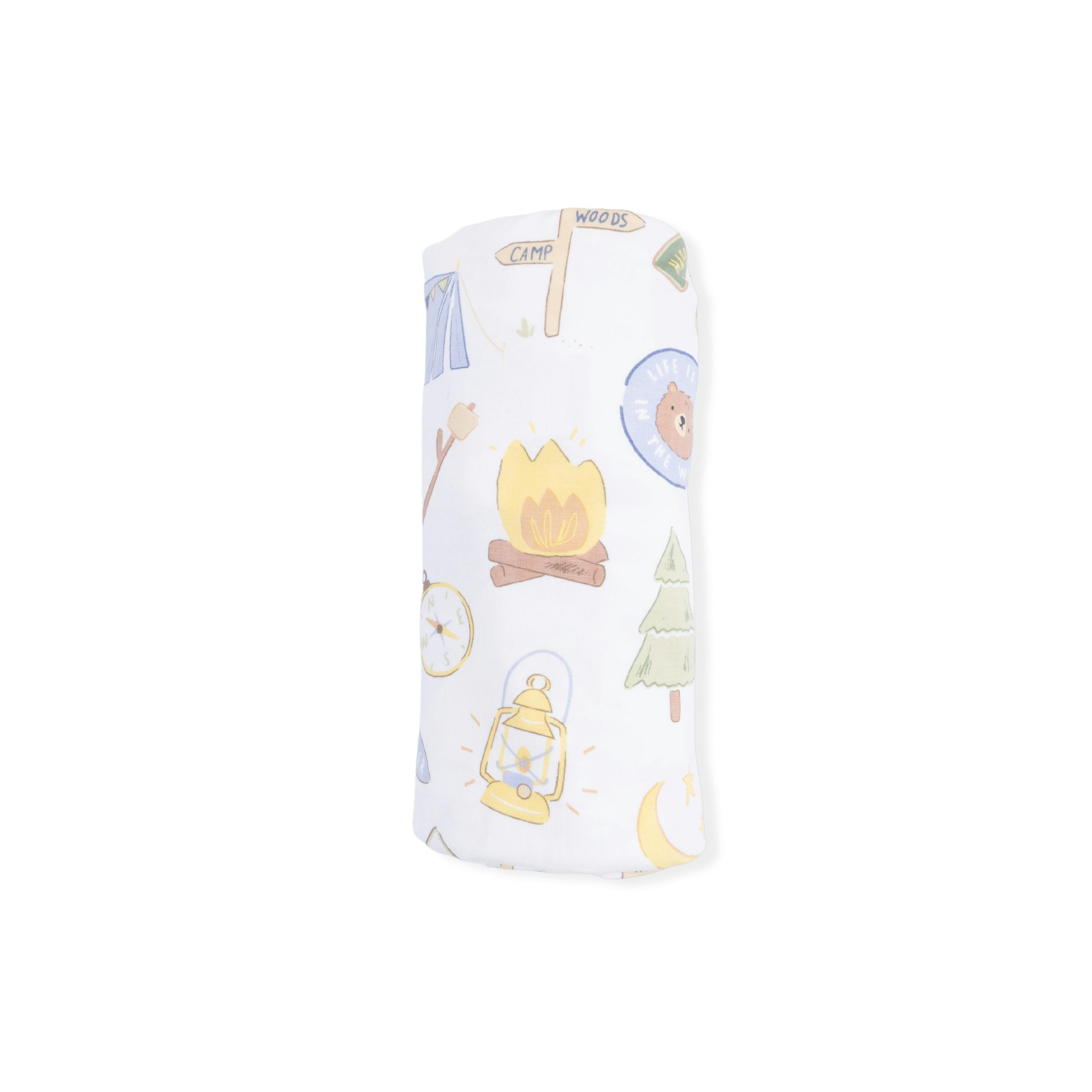 Camping Blue - Swaddle Blanket