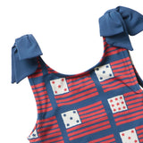 Girls Shelly Suit - Navy Flags