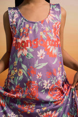 BEVERLY FRINGE DRESS DEEP PURPLE