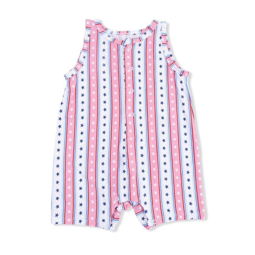 Stars and Stripes - Sleeveless Shortie Romper