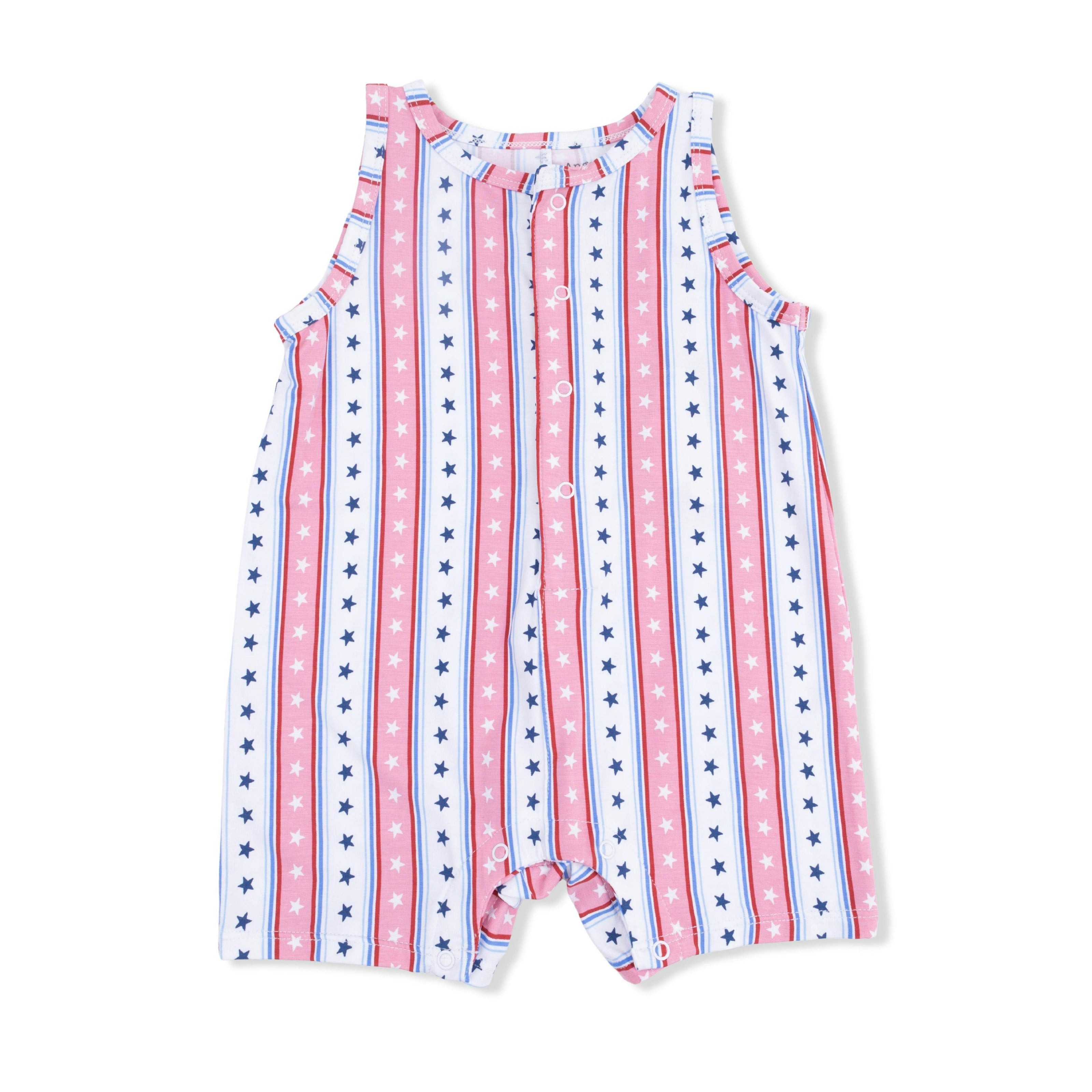 Stars and Stripes - Sleeveless Shortie Romper