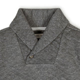 Quilted Shawl Collar Sweatshirt