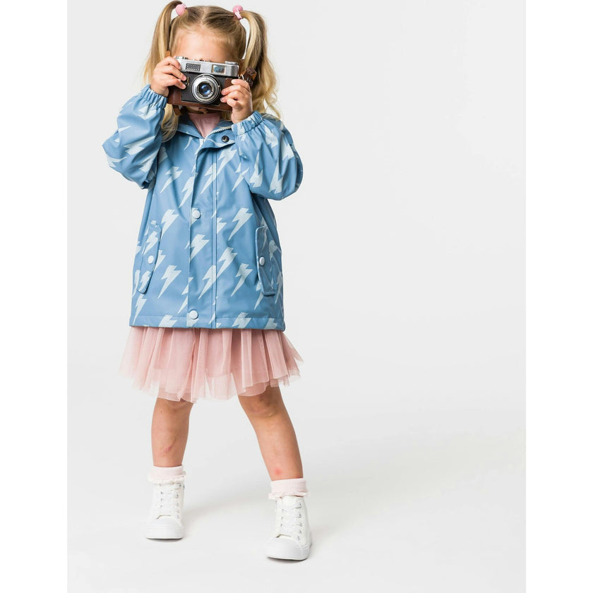 Recycled Waterproof Raincoat, Blue