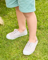 Hampton Canvas Plum Plimsolls in Putty