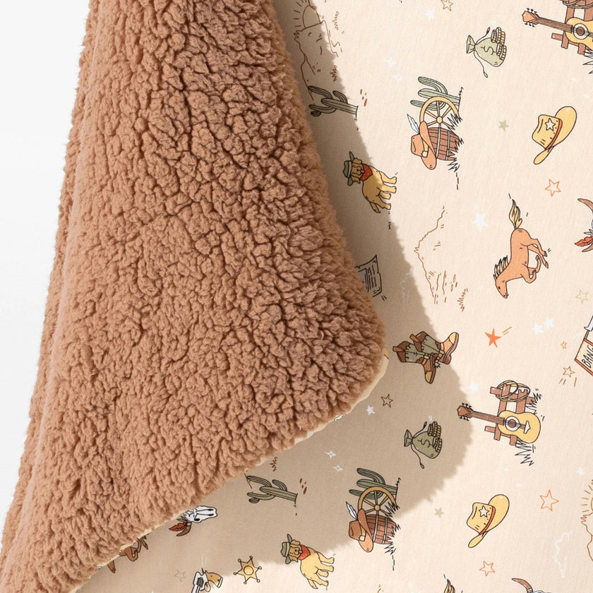 Cowboy Bamboo Sherpa Blanket