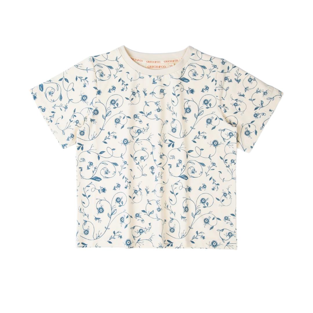 Oversized T-Shirt | Organic Cotton Jersey - Scandi Floral