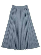 Midi Length Crinkle Pleating Skirt