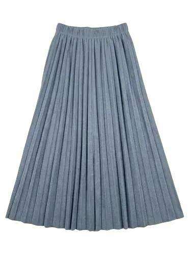 Midi Length Crinkle Pleating Skirt