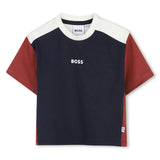 Navy Colorblock Logo T-Shirt
