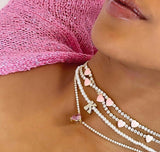 MICROPAVE INITIAL PEARL NECKLACE