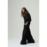 Cape Linen Pants - Black