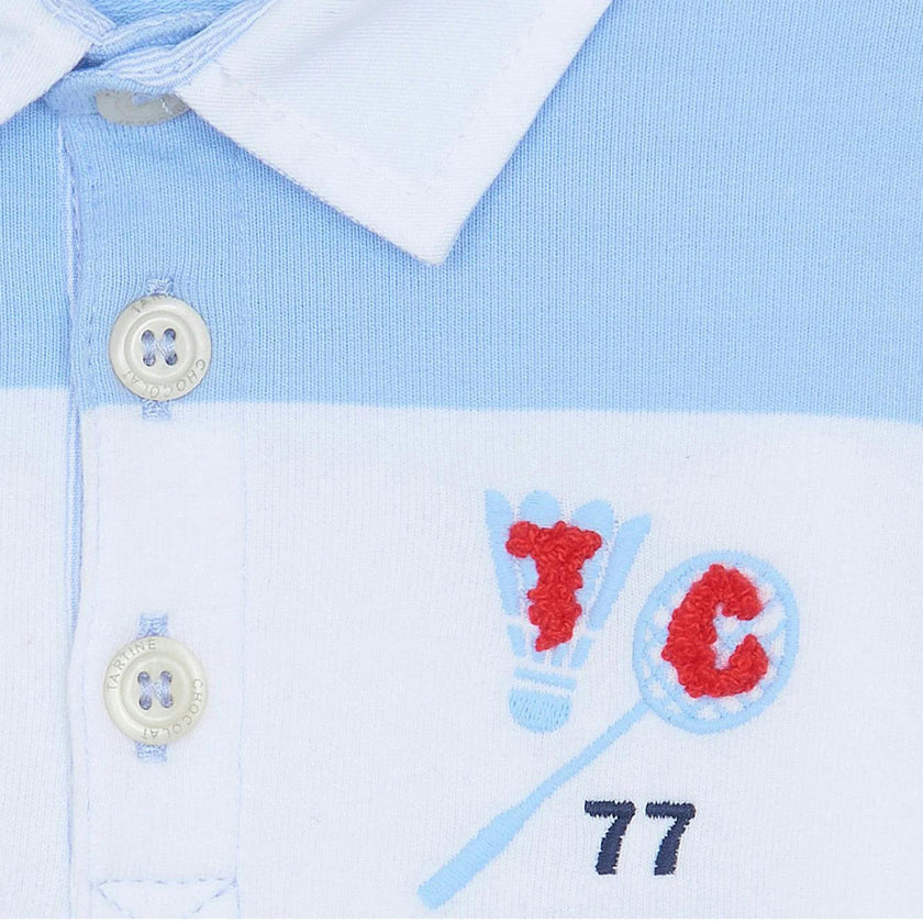 TARTINE ET CHOCOLAT Badminton Rugby Baby Polo - Nuage