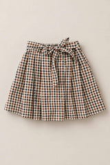 Mini Addison Skort in Chestnut Gingham