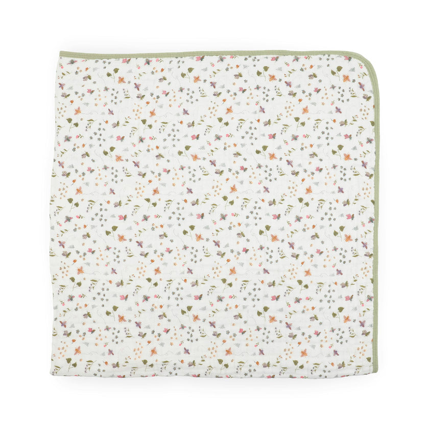 Original Cotton Muslin Quilt - Garden Bees