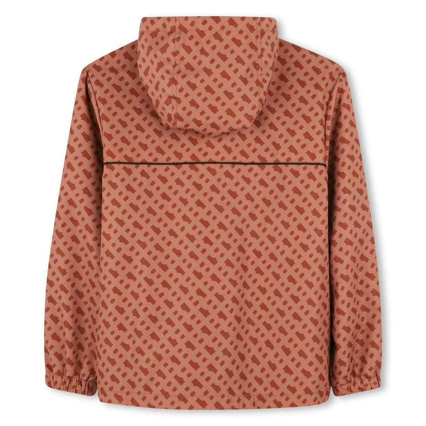 Chocolate Brown Hooded Windbreaker