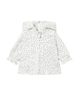 White Hooded Glossy Jacket