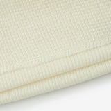 Cream Waffle Knotted Beanie Hat