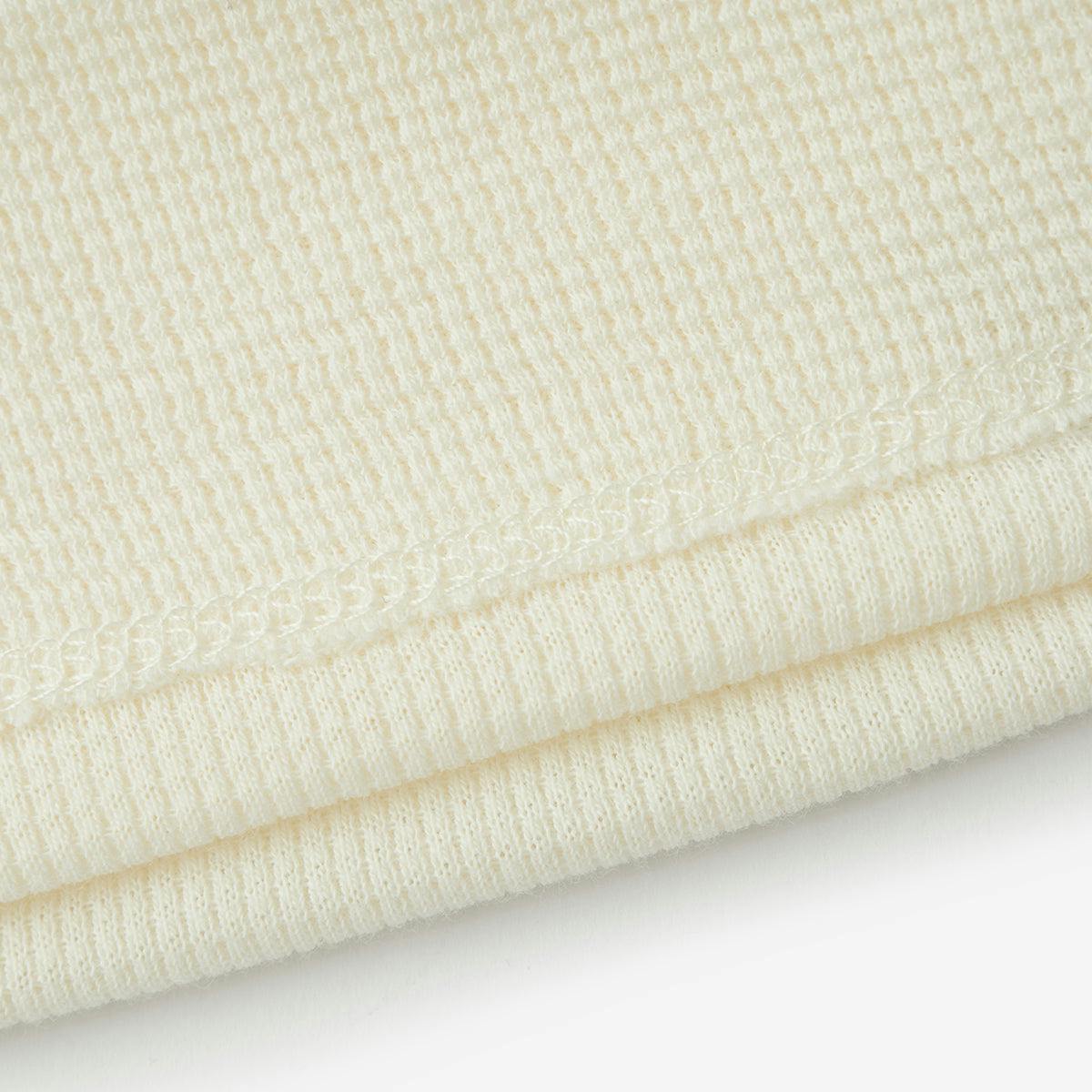 Cream Waffle Knotted Beanie Hat