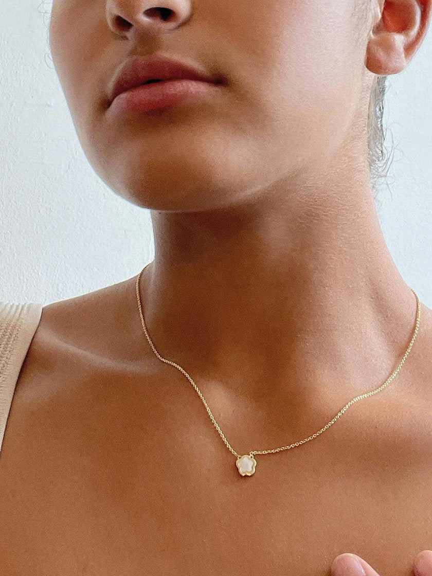 Mother of Pearl Inlay Flower Pendant - Saya