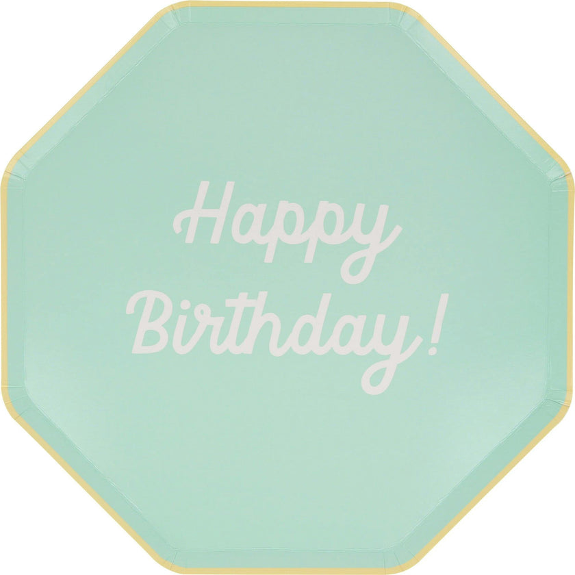 Mixed Happy Birthday Dinner Plates