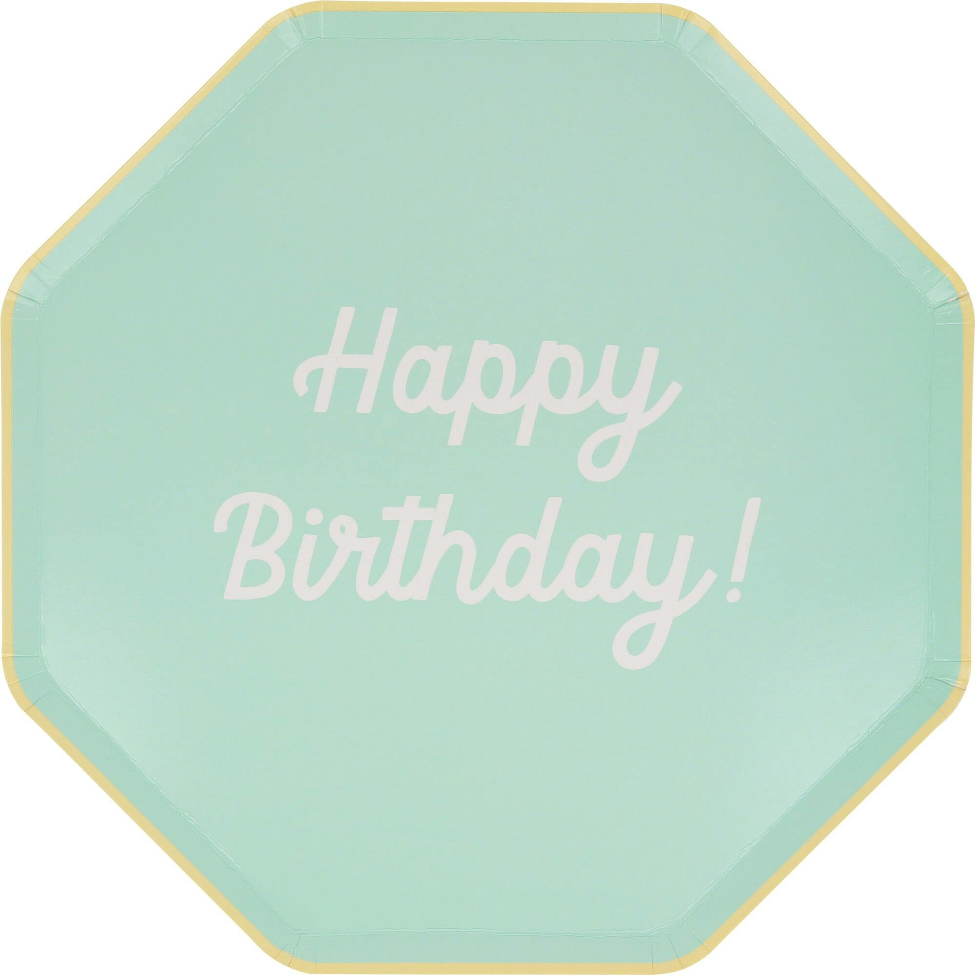 Mixed Happy Birthday Dinner Plates