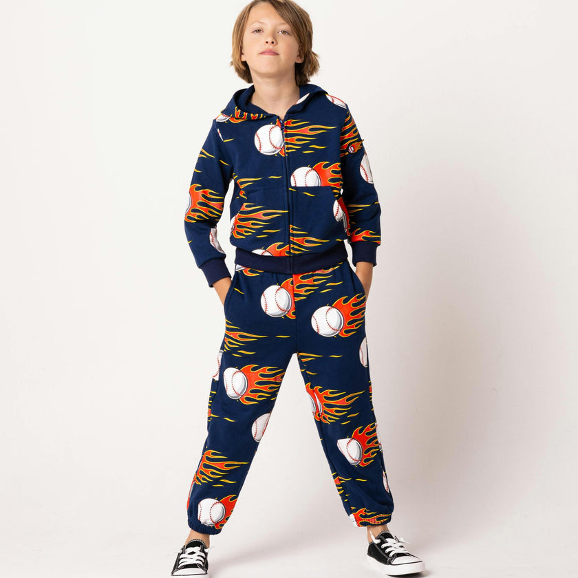 Soft Fleece Jogger, Baseball Fire