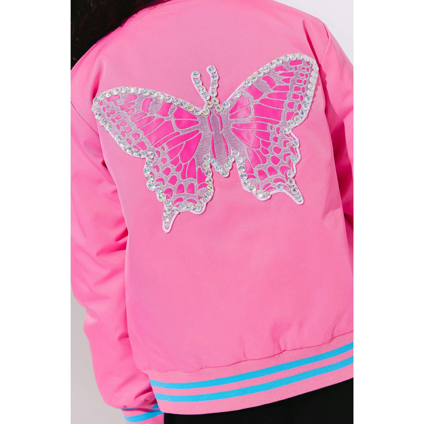 Crystal Butterfly Patch Jacket