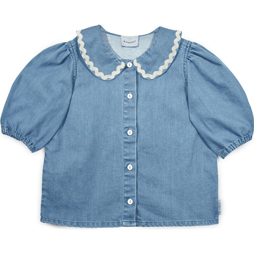 Mipounet SS26 Louise Denim, Shirt Light Blue