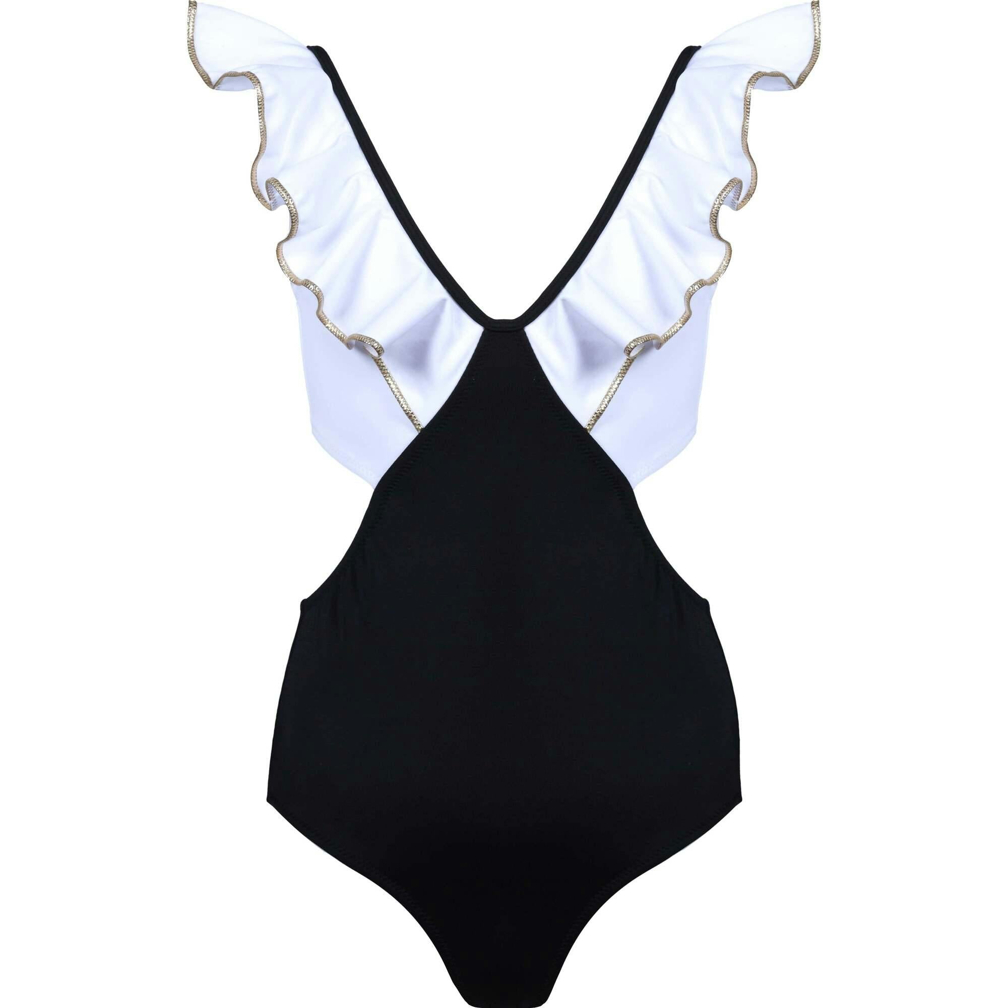 Lila Ruffle V-Neck Cut-Out Swimsuit