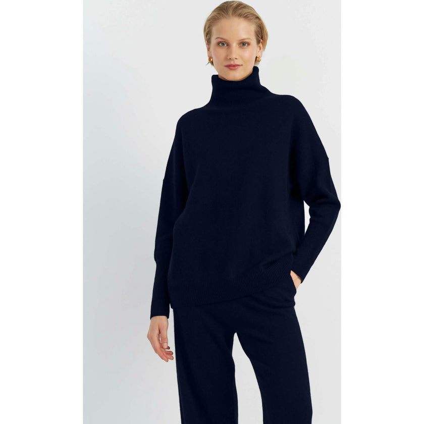 Pure Cashmere Roll Neck Sweater