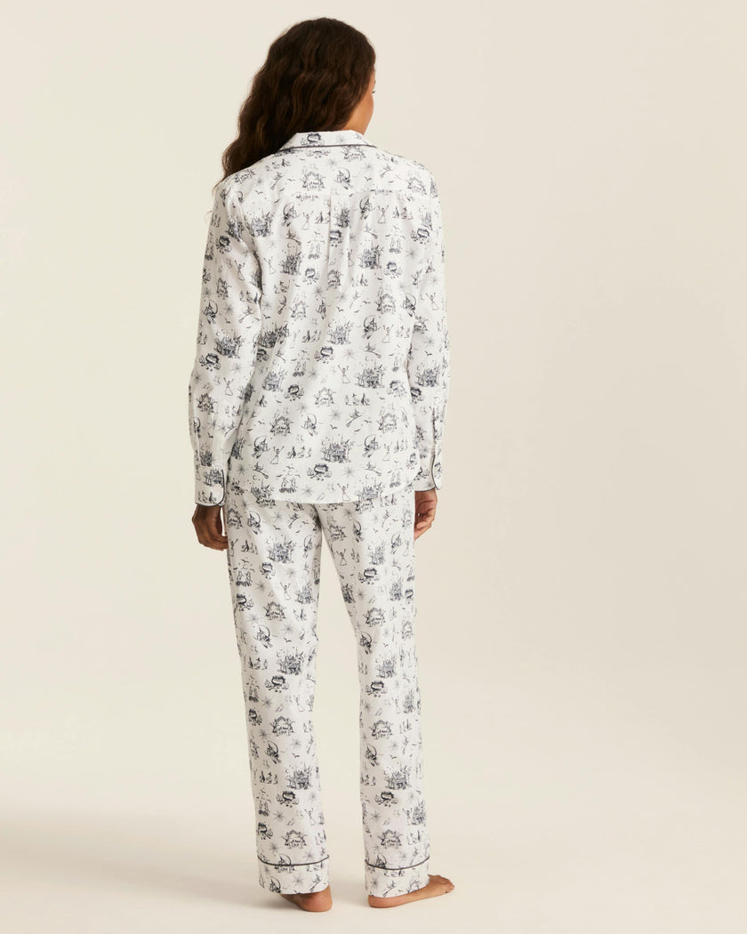 Women's Twill Pajama Set in Hallow's Eve Toile