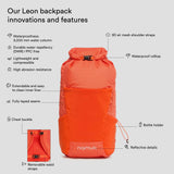 Leon Lightweight Mesh Pocket Waterproof Backpack 20L
