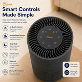 True-HEPA Tower Air Purifier with Air Quality Indicator and Child Lock, Up To 500 Sq Ft