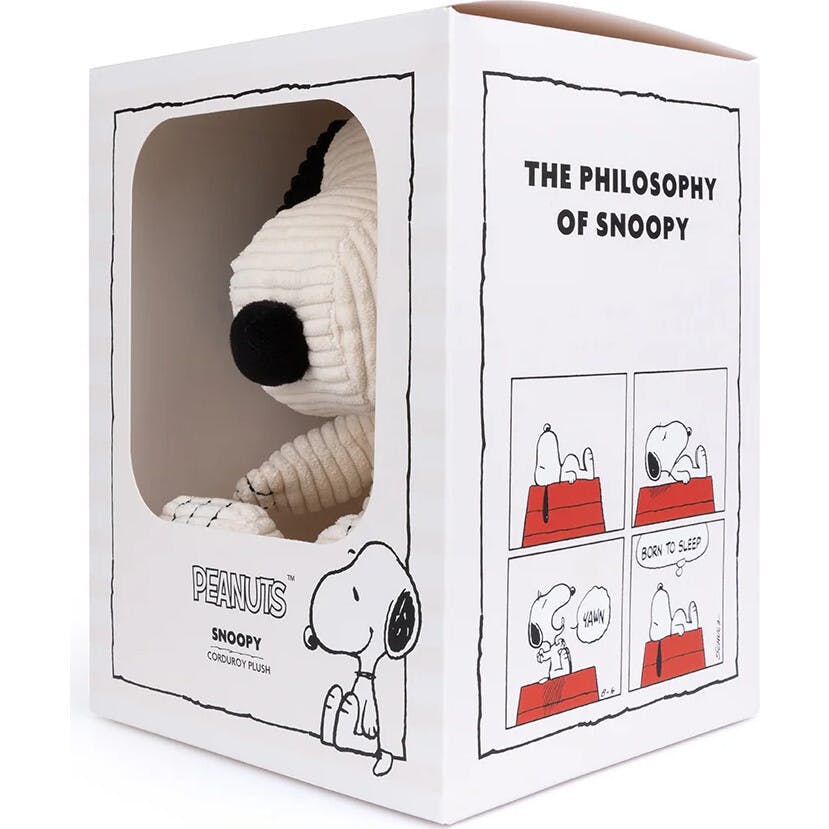 Plush Peanuts Snoopy Corduroy Cream In Giftbox 11"