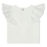 Ivory Logo Embroidered Cotton Blouse