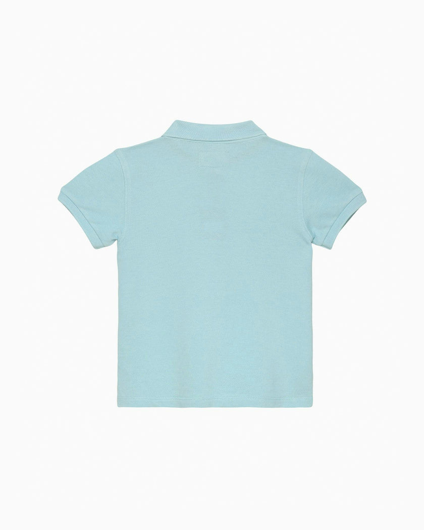 Harry Piqué Polo in Pale Blue