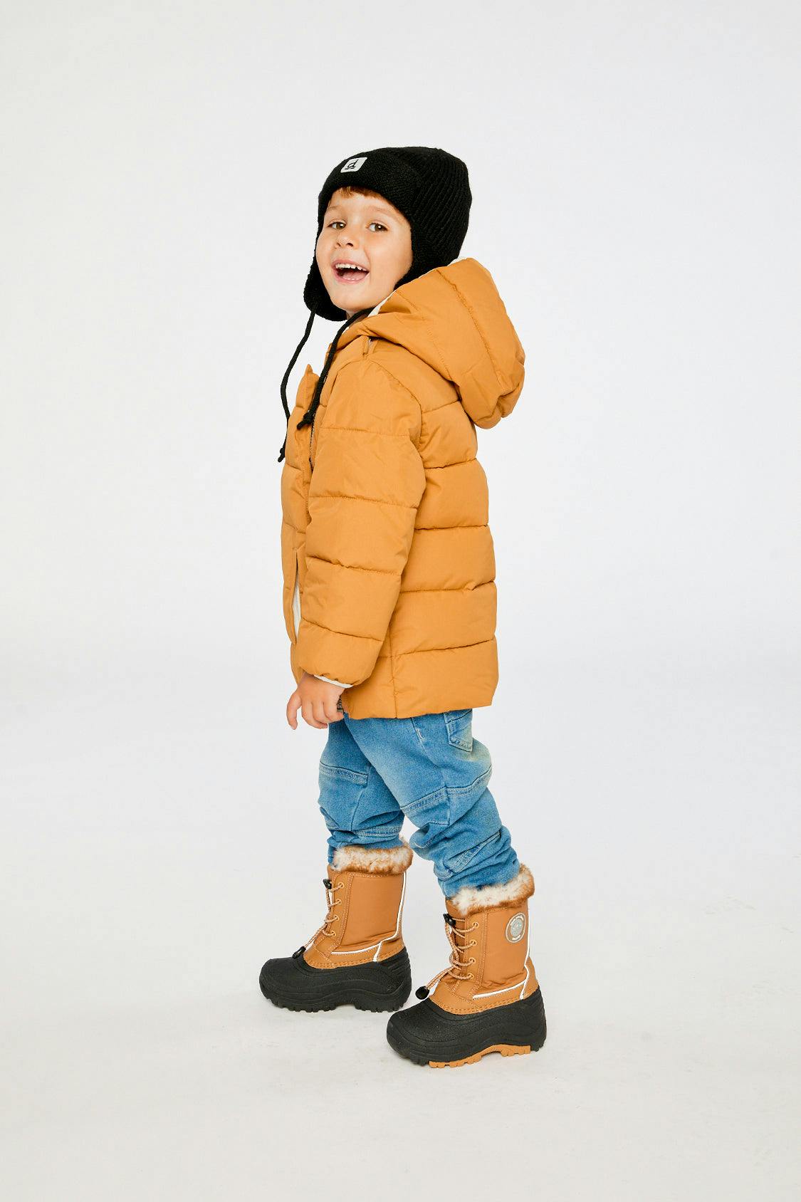 Winter Jacket Adapted For Car Seats Brown Sugar