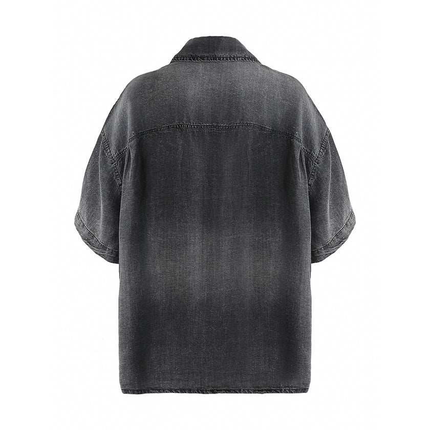 Dark Gray Denim Shirt