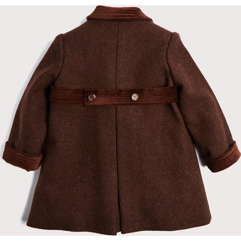 Traditional Double Breasted Coat in Brown (12mths-10yrs)