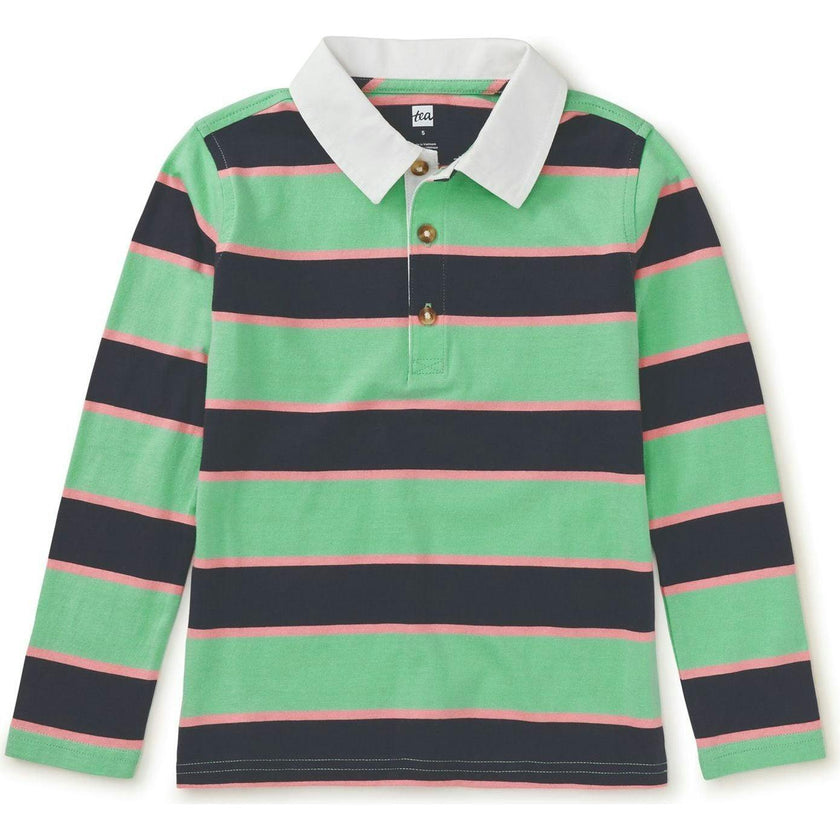Long Sleeve Rugby Polo, Green