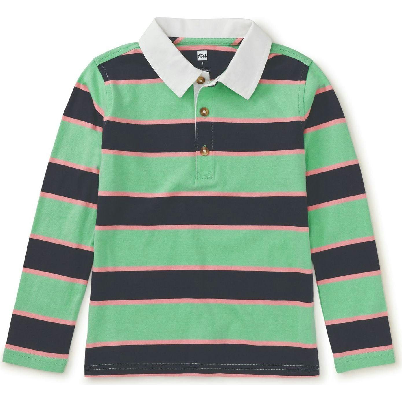 Long Sleeve Rugby Polo, Green