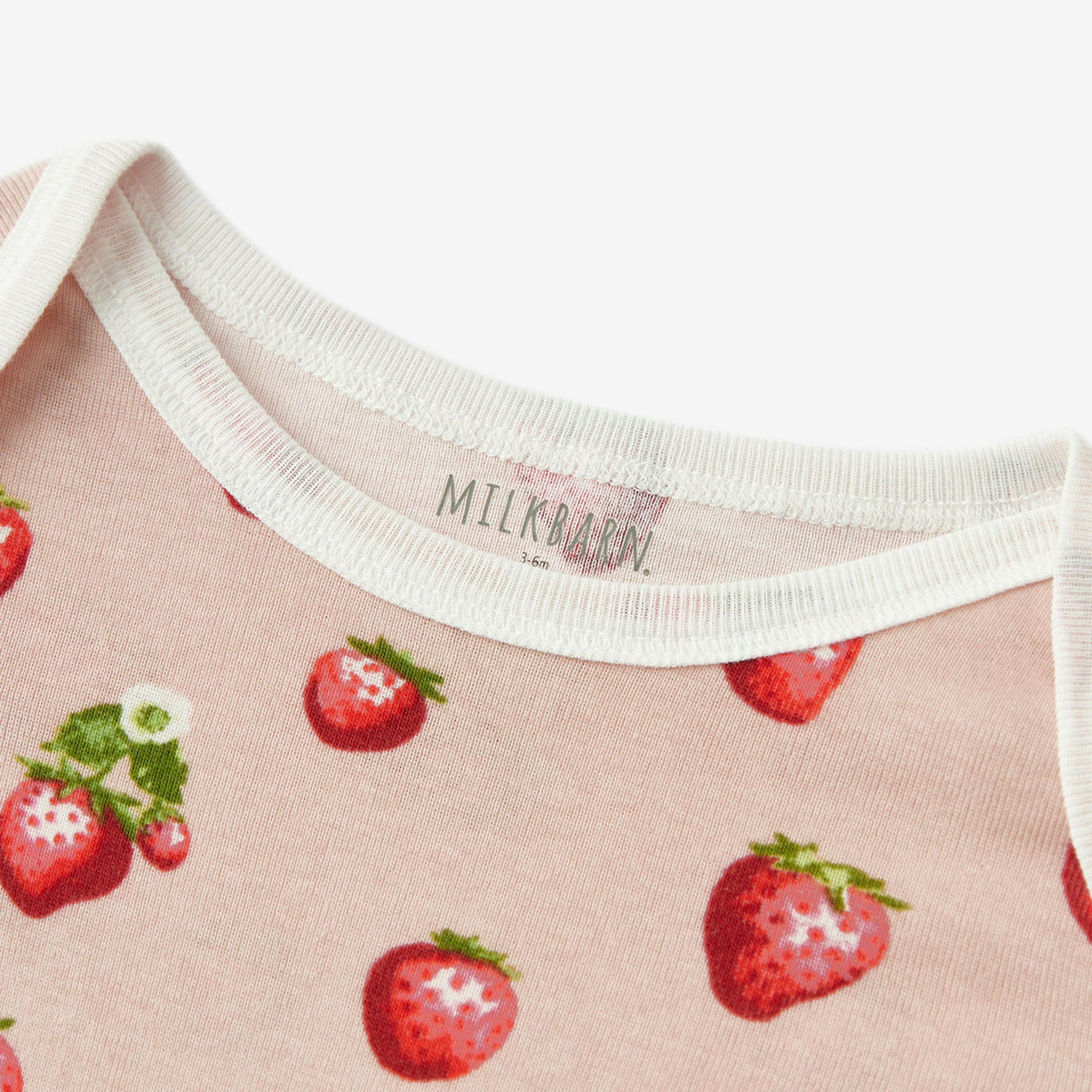 Strawberry Organic Cotton Short Sleeve One Piece