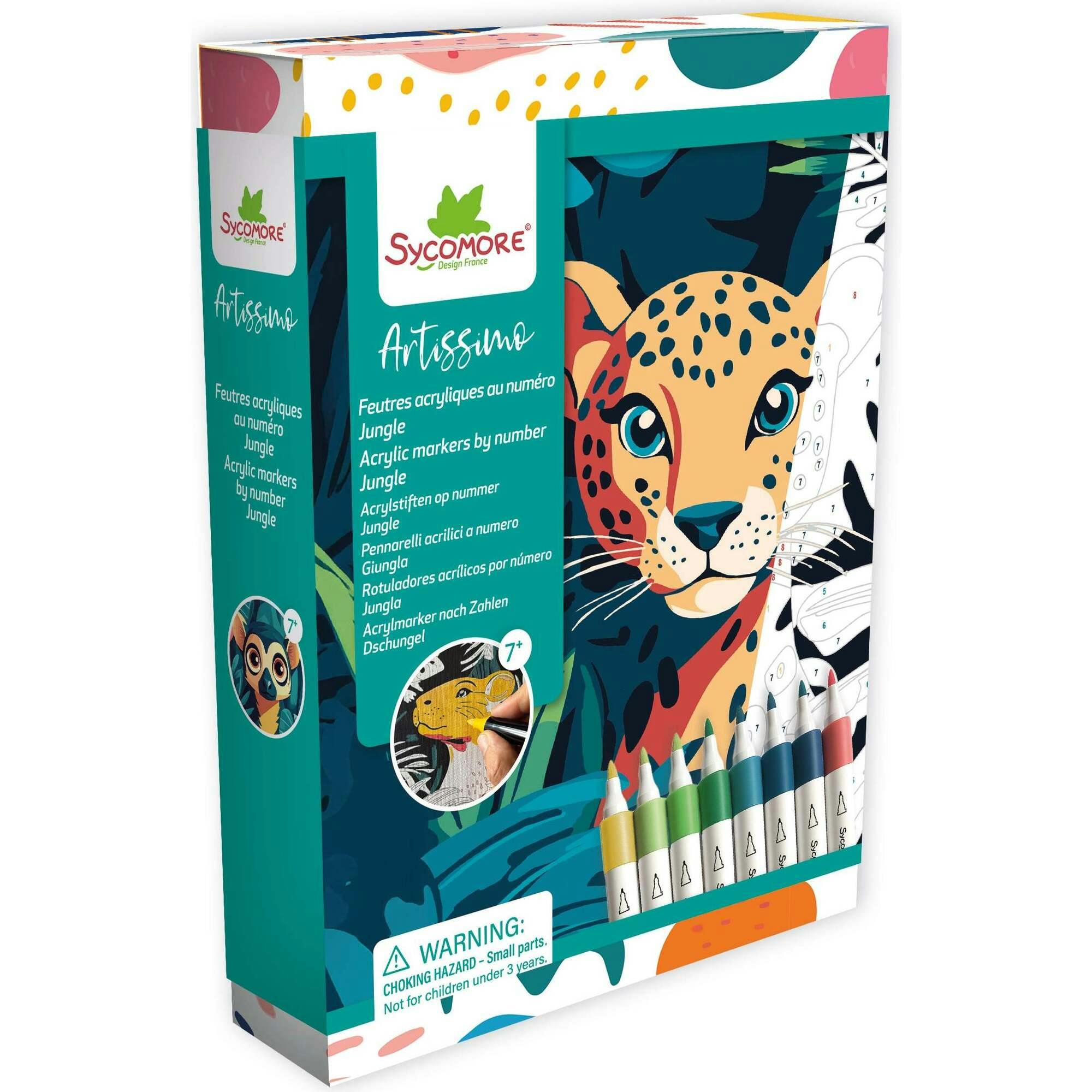 Artissimo - Acrylic Markers By Numbers Jungle - 7y+